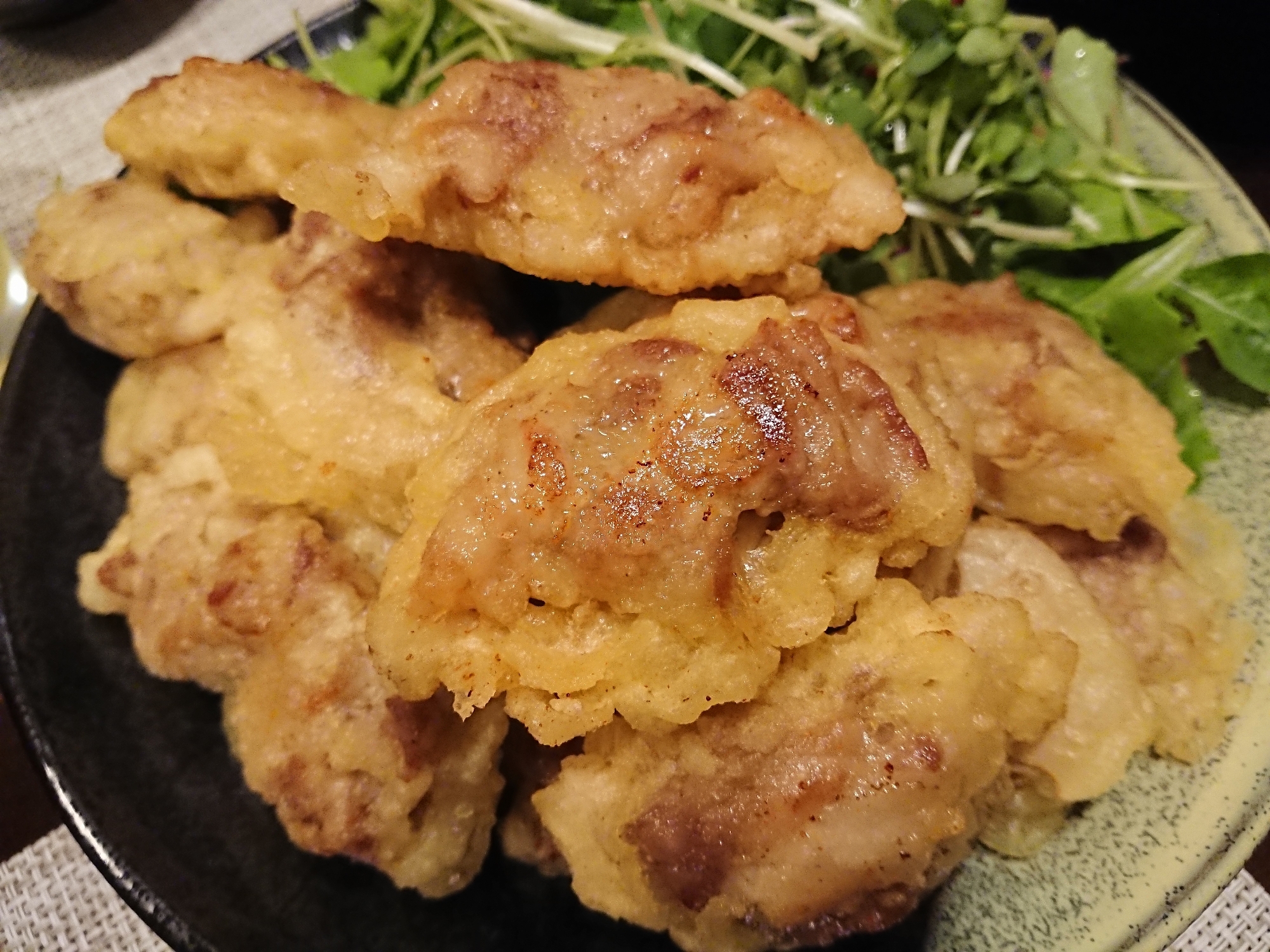 レンコンと豚肉の天ぷら