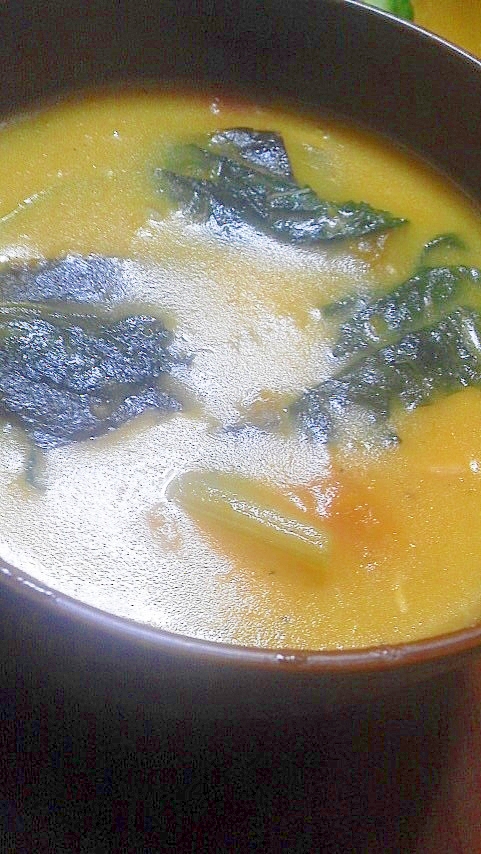 小松菜と南瓜のスープ