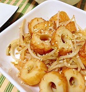 もやしとちくわのスタミナ炒め