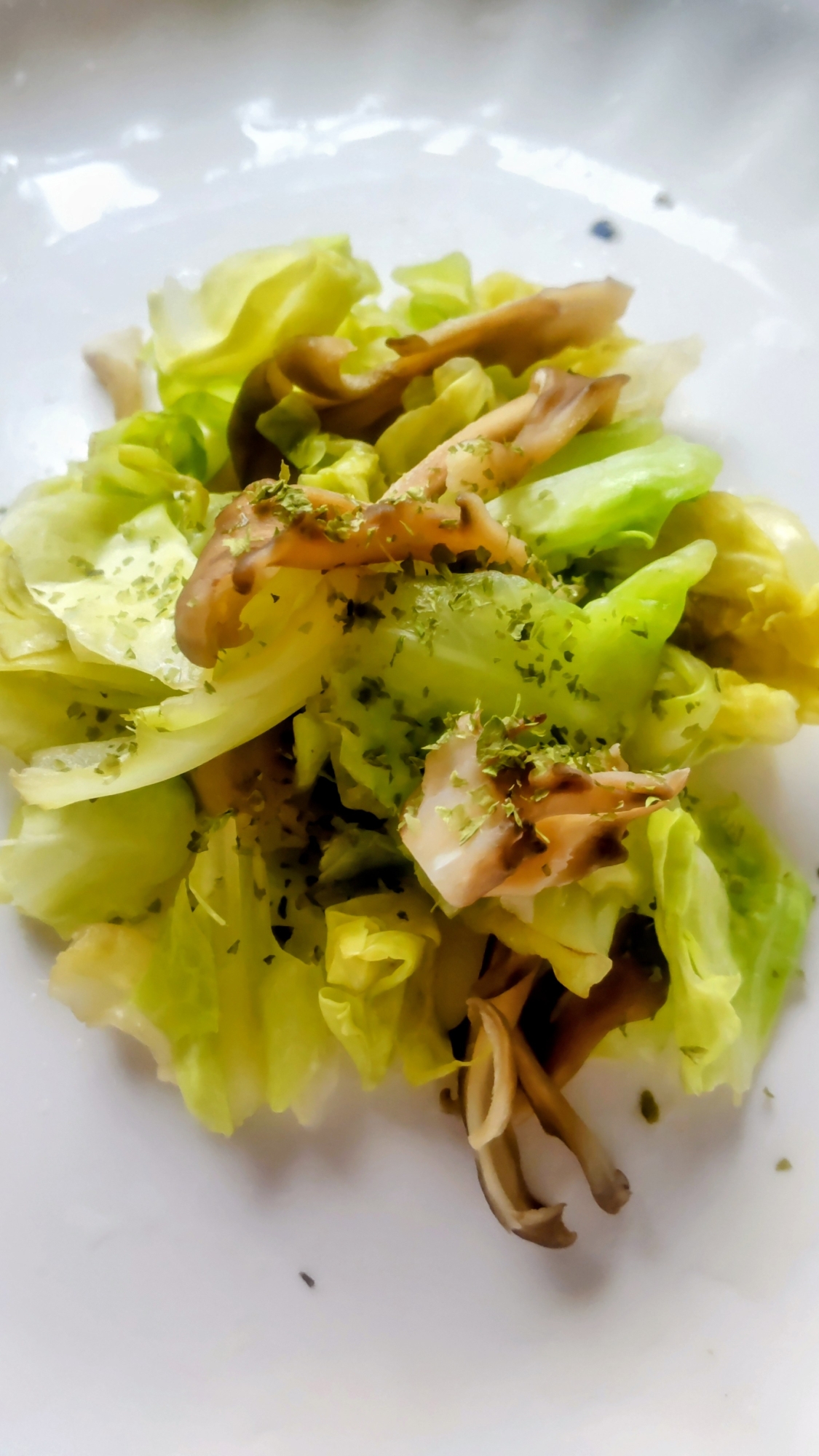 キャベツと舞茸炒め