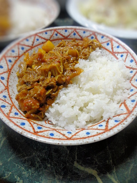 冬瓜とキノコのキーマカレー