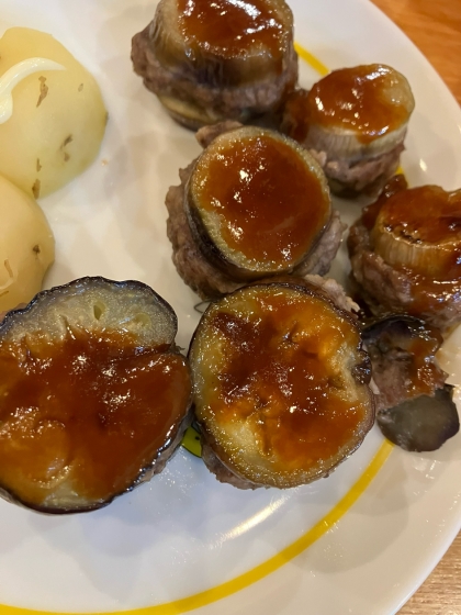 ナスの挟み焼き