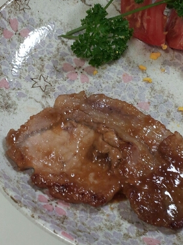 豚ロース肉の味噌照り焼き