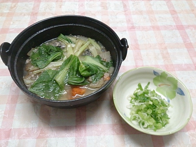 鯖の水煮で作るからだぽかぽか生姜の中華鍋