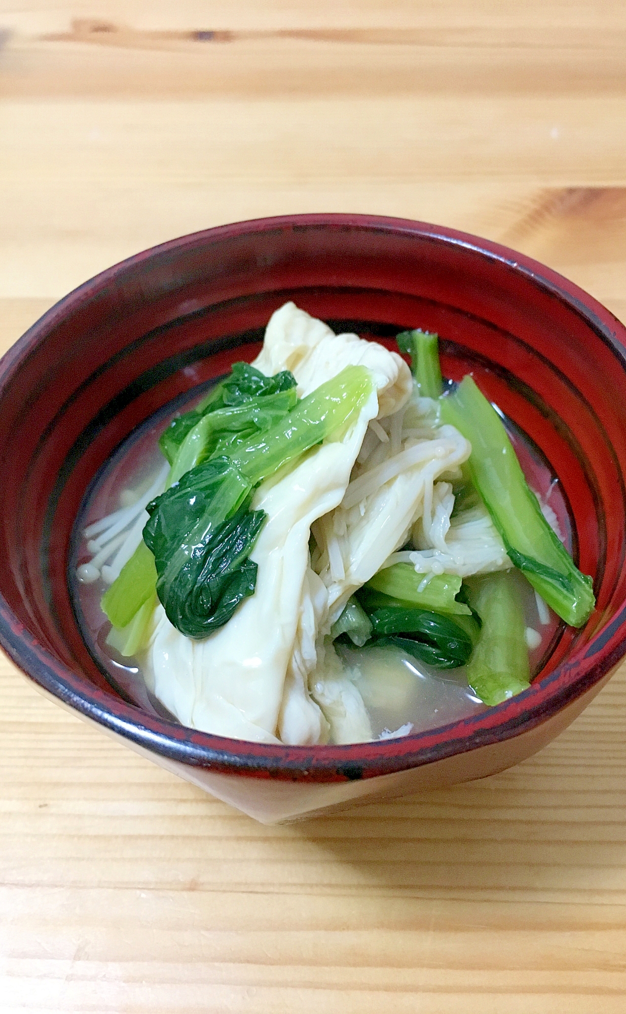 湯葉と小松菜のあっさり煮