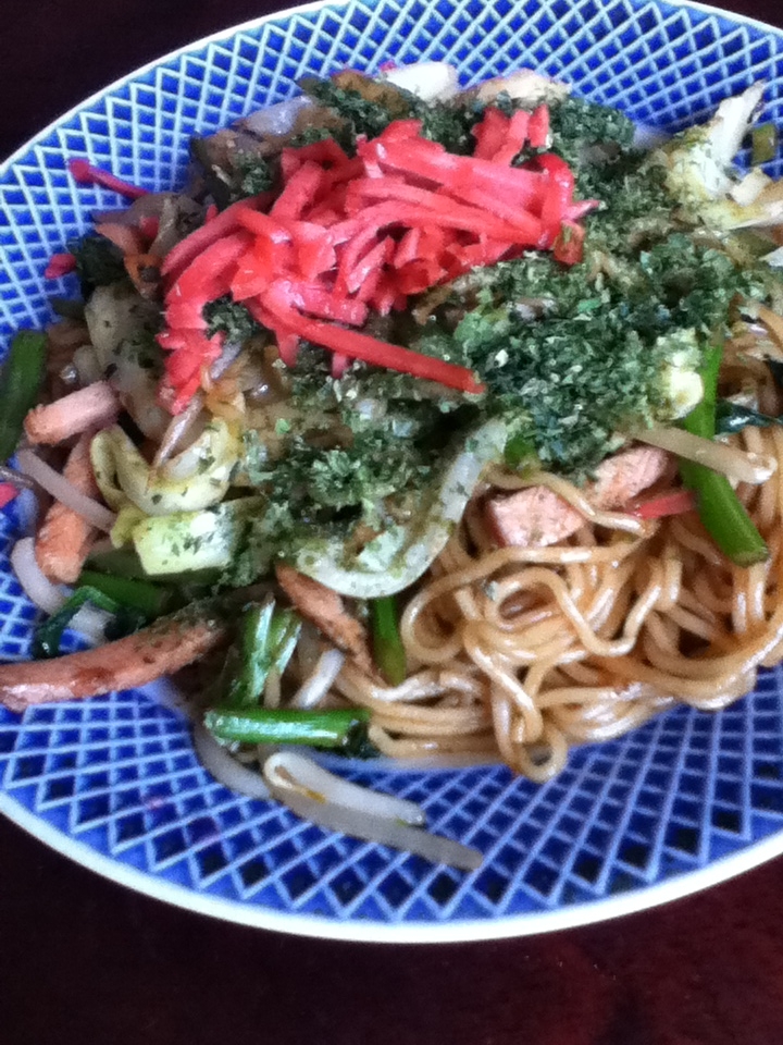 春キャベツと菜の花の焼きそば