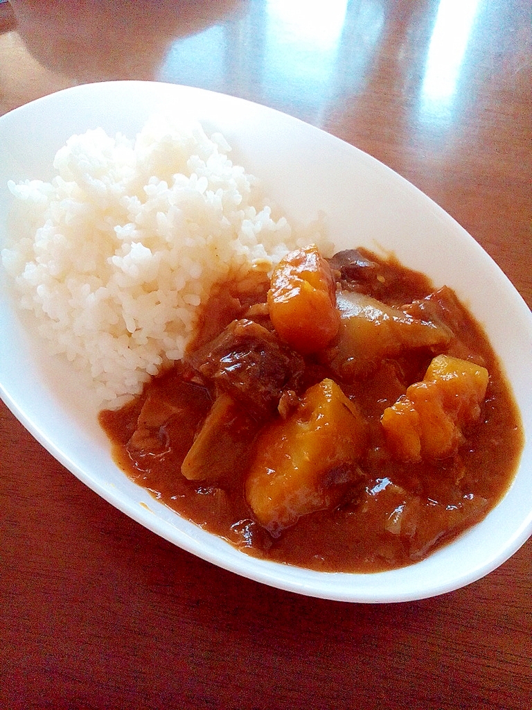 茄子とカボチャのカレー