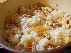 豚とたけのこの混ぜご飯