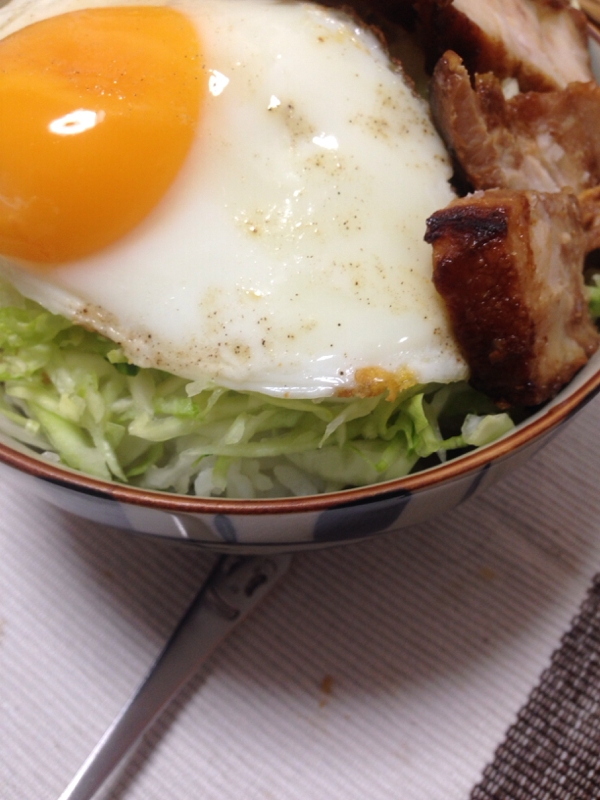 春野菜のせ☆焼き豚丼(*^^*)☆