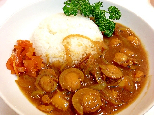 ホタテゴロゴロ入れて☆美味しいシーフードカレー