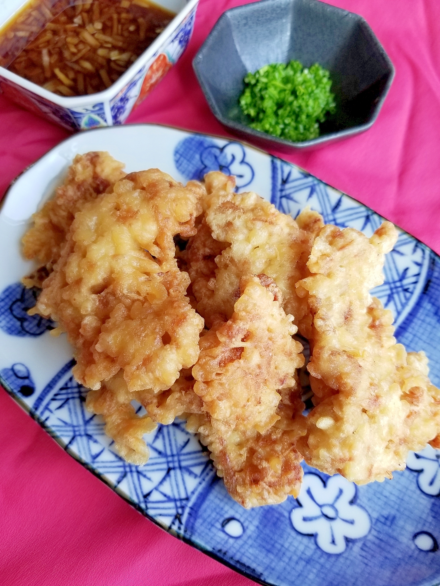 豚の天ぷら香味だれ