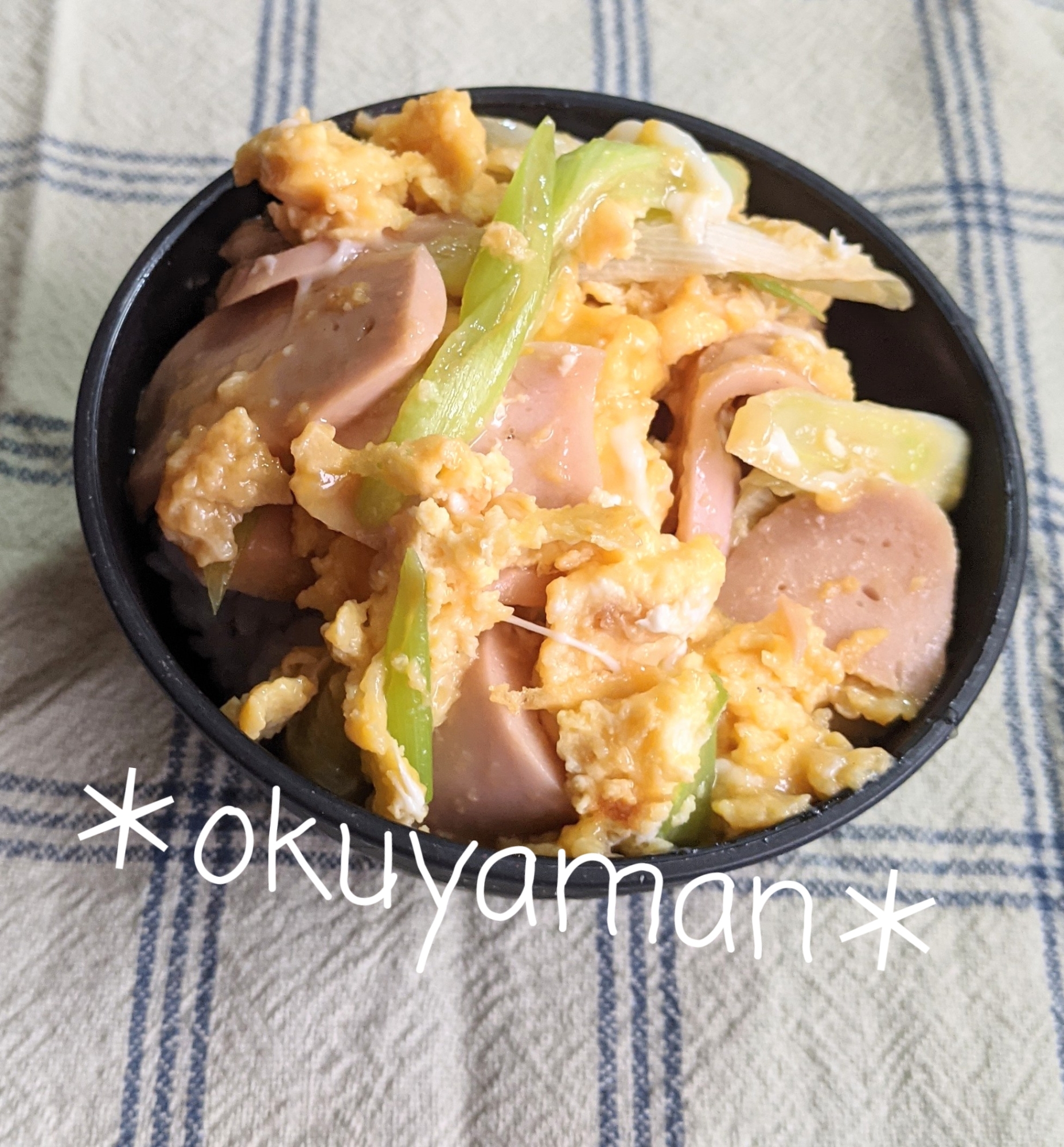 長ねぎと魚肉ソーセージのトロトロ丼