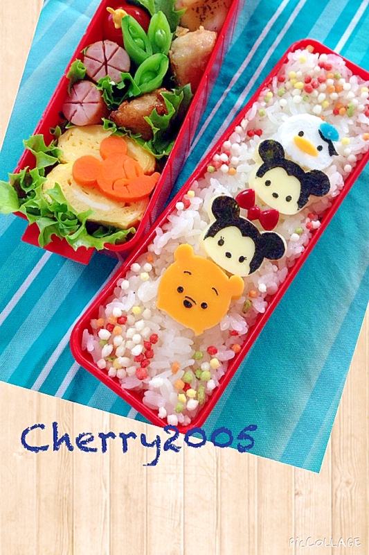 簡単キャラ弁 チーズdeツムツム プーさんのお弁当 レシピ 作り方 By Cherry05 楽天レシピ