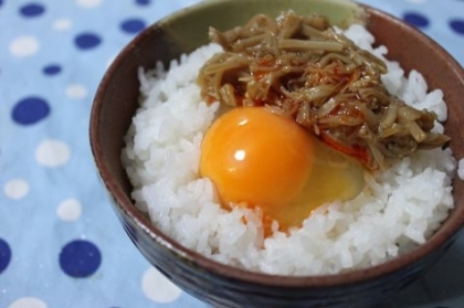 ☆これぞ日本の朝食。なめ茸卵ご飯☆