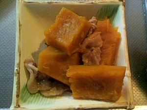 かぼちゃと豚肉の煮物