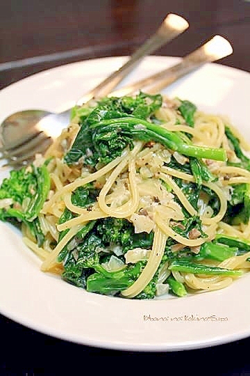 かき菜のクリームパスタ