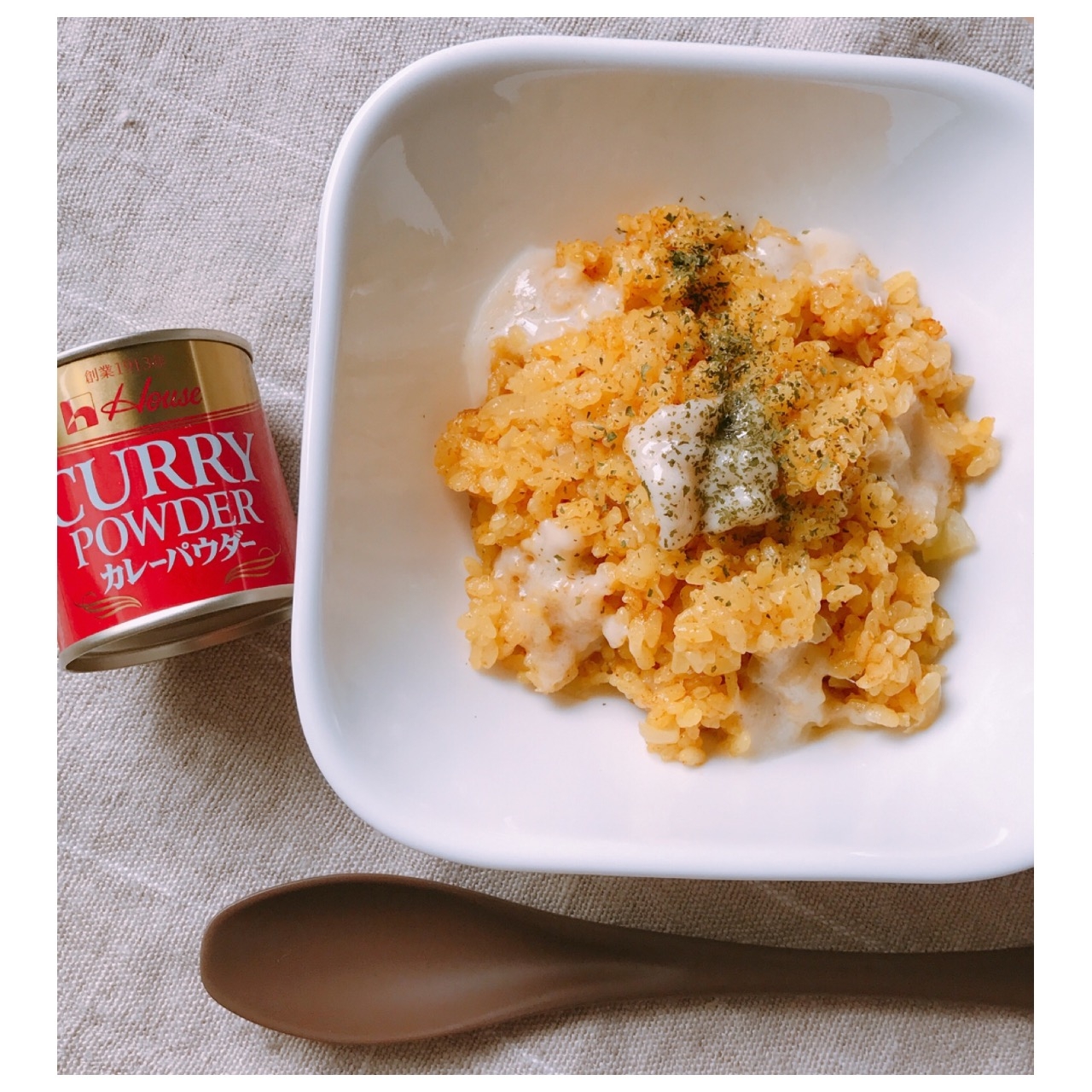 炊飯器で簡単！とろ〜りチーズカレーピラフ♪