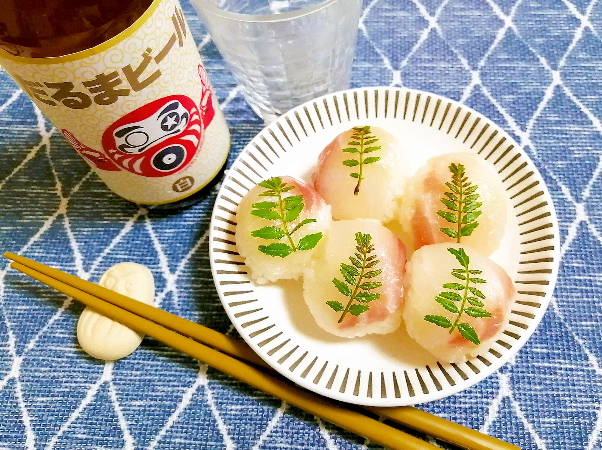 アテ寿司　鯛の昆布〆風　手まり寿司