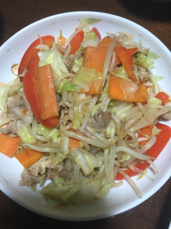 我が家の肉野菜炒め〜♡