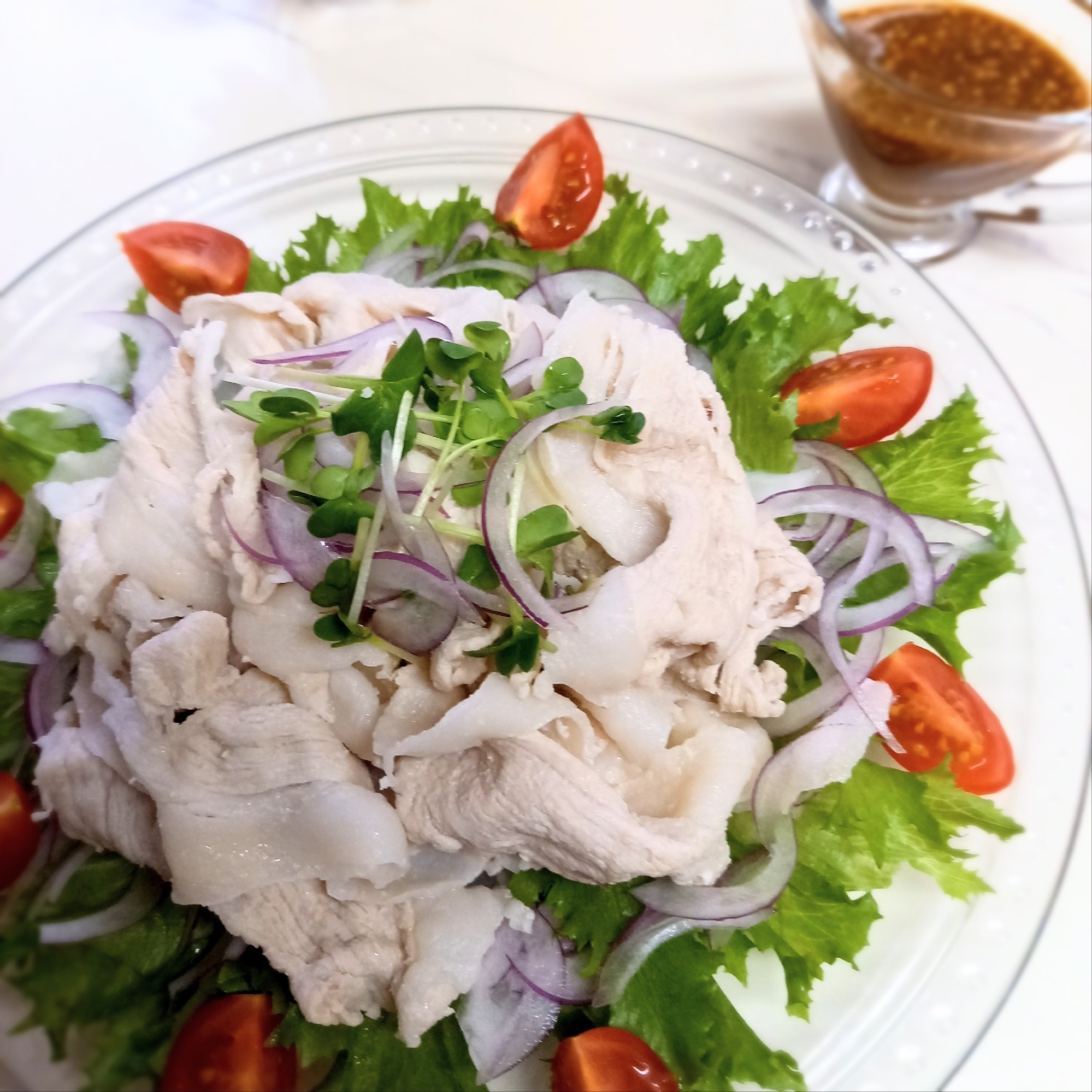 冷しゃぶサラダꕤ୭*