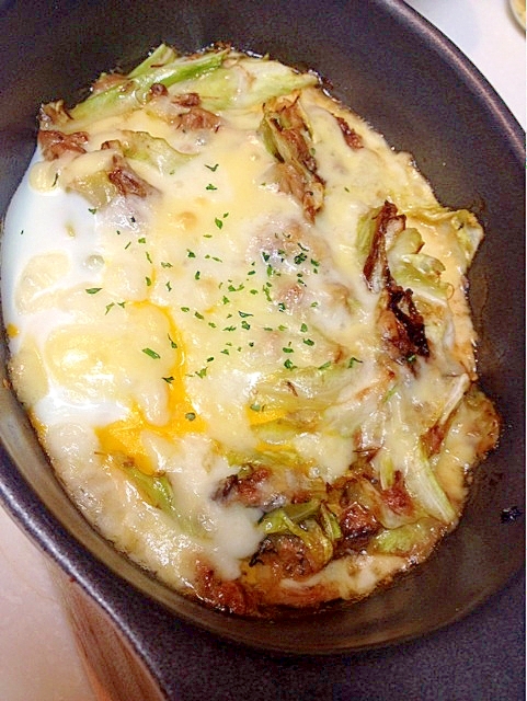 【糖質制限・節約】さば缶1つで満足♪味噌チーズ焼き