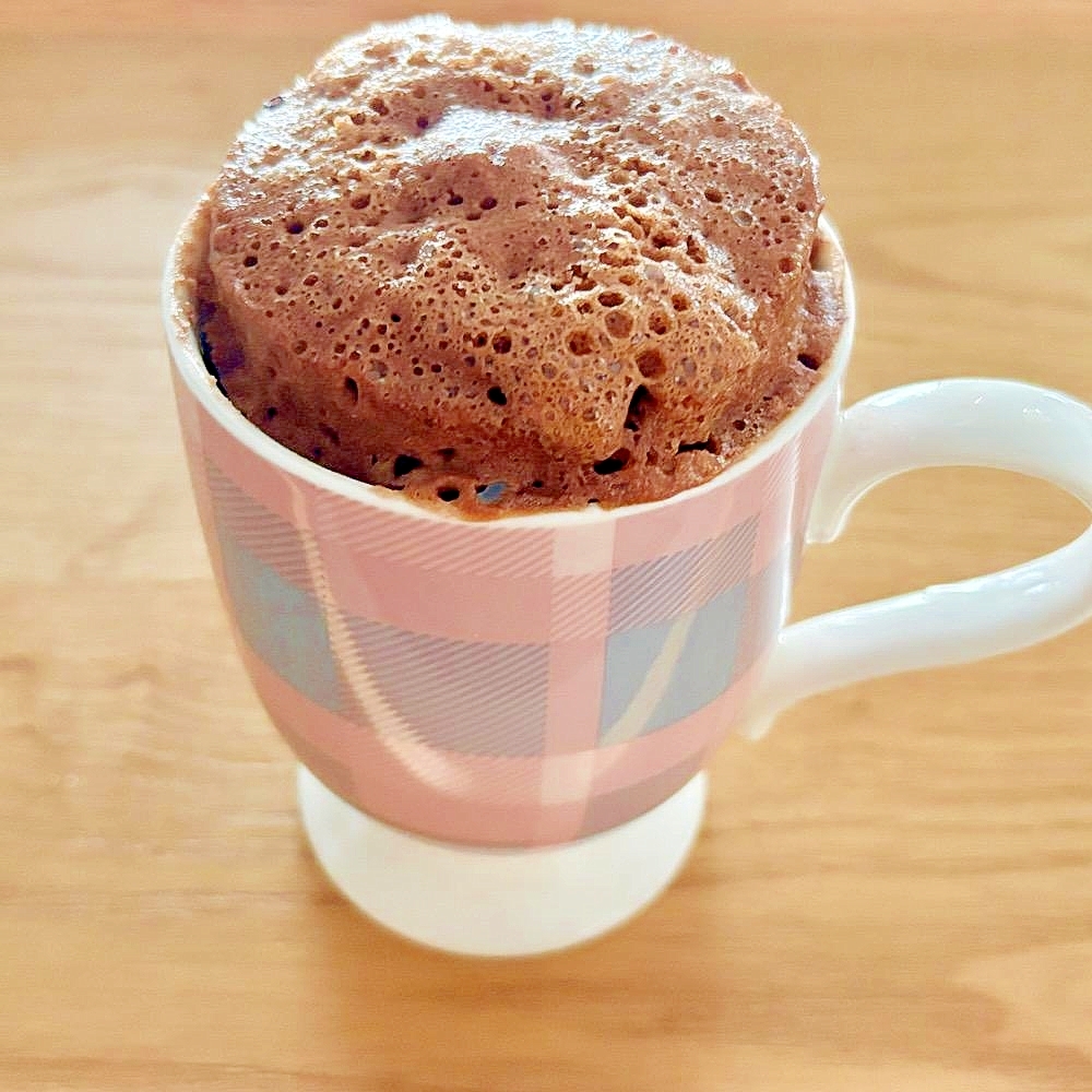 米粉で作る砂糖不使用のココアマグケーキ