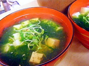 生海苔と豆腐のお吸い物