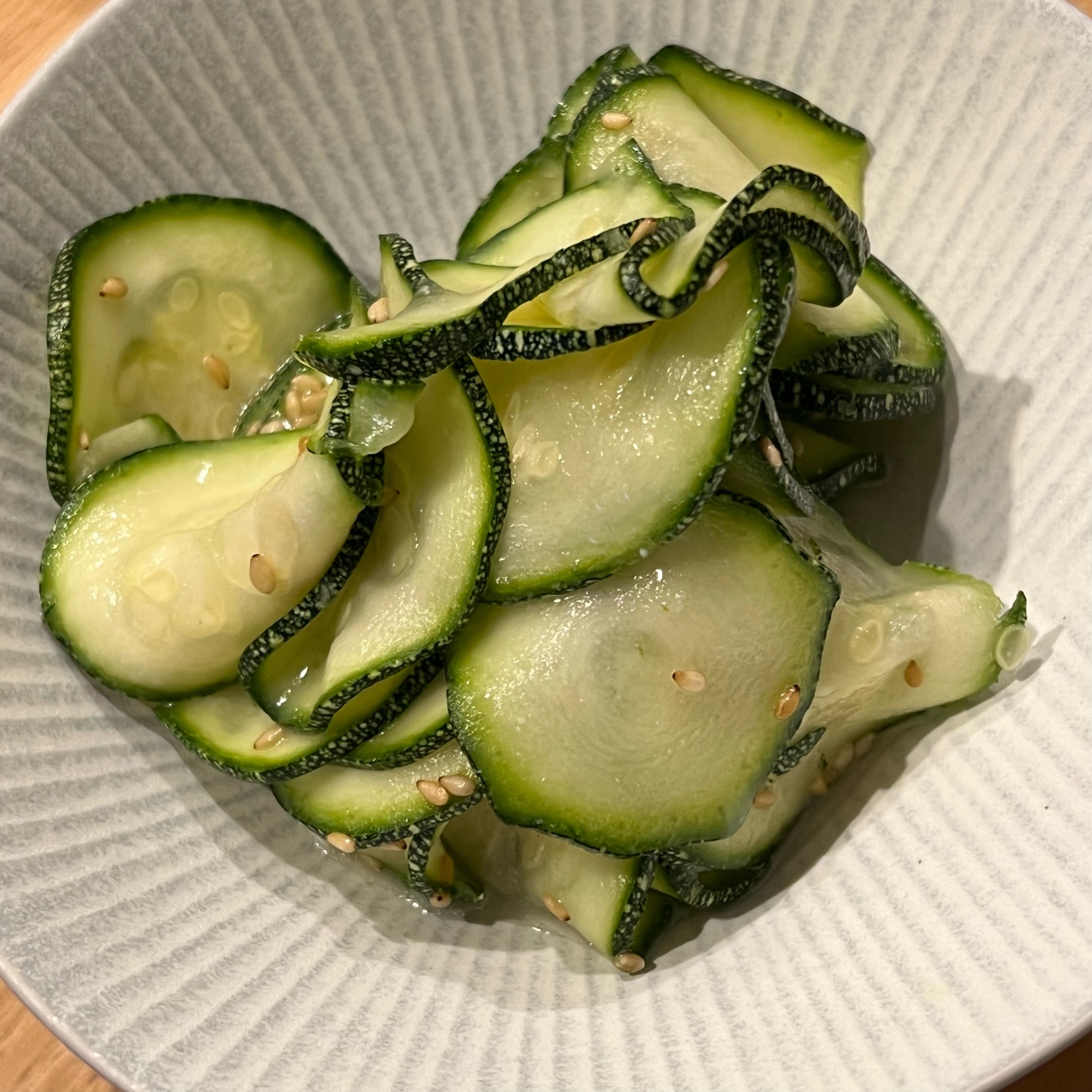 塩麹でズッキーニのナムル