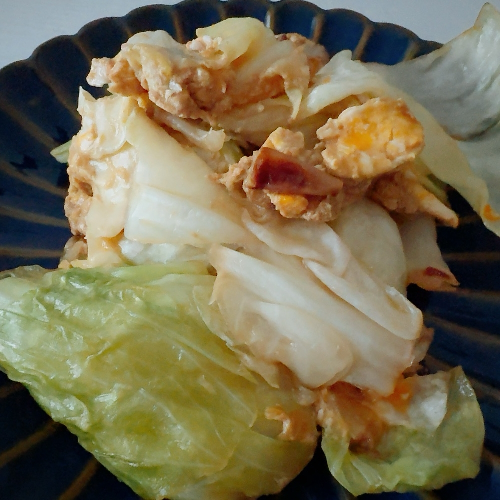 キャベツと卵のふんわり炒め♡簡単♡節約