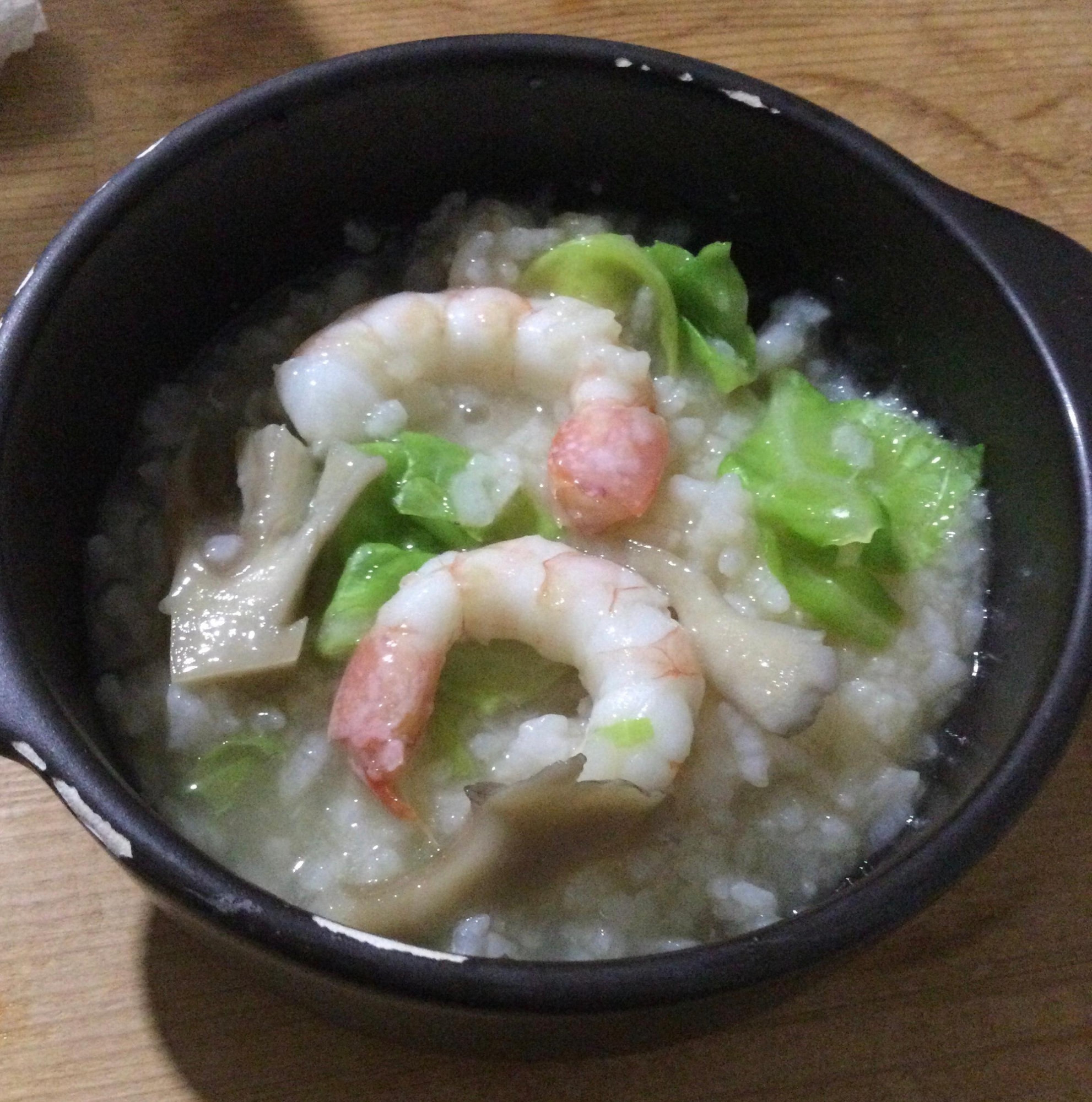 海老舞茸キャベツ入りおじや♪