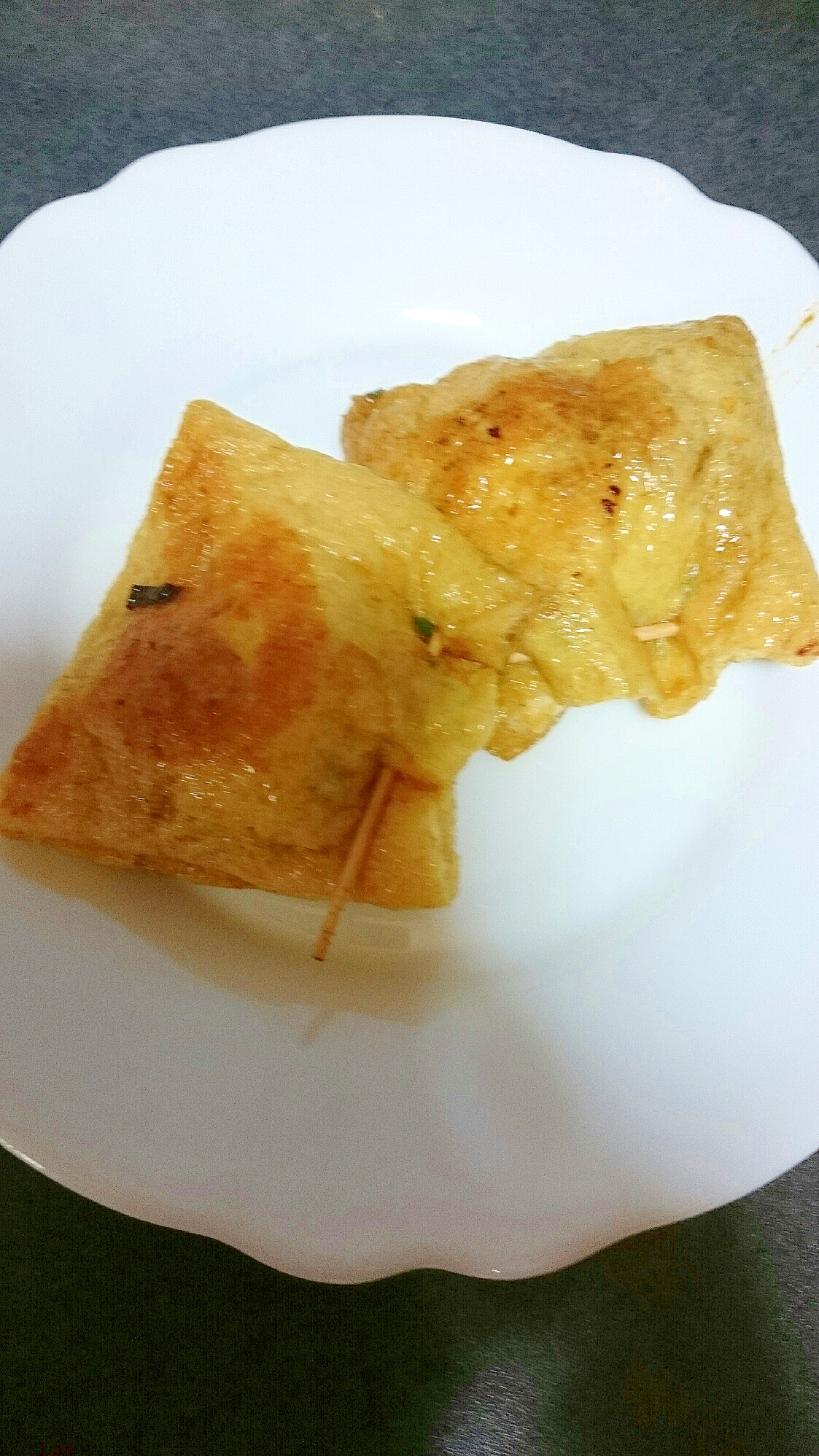 簡単おつまみ☆納豆ネギチーズ巾着