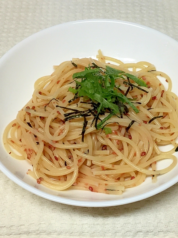 梅ふりかけで 梅パスタ♪