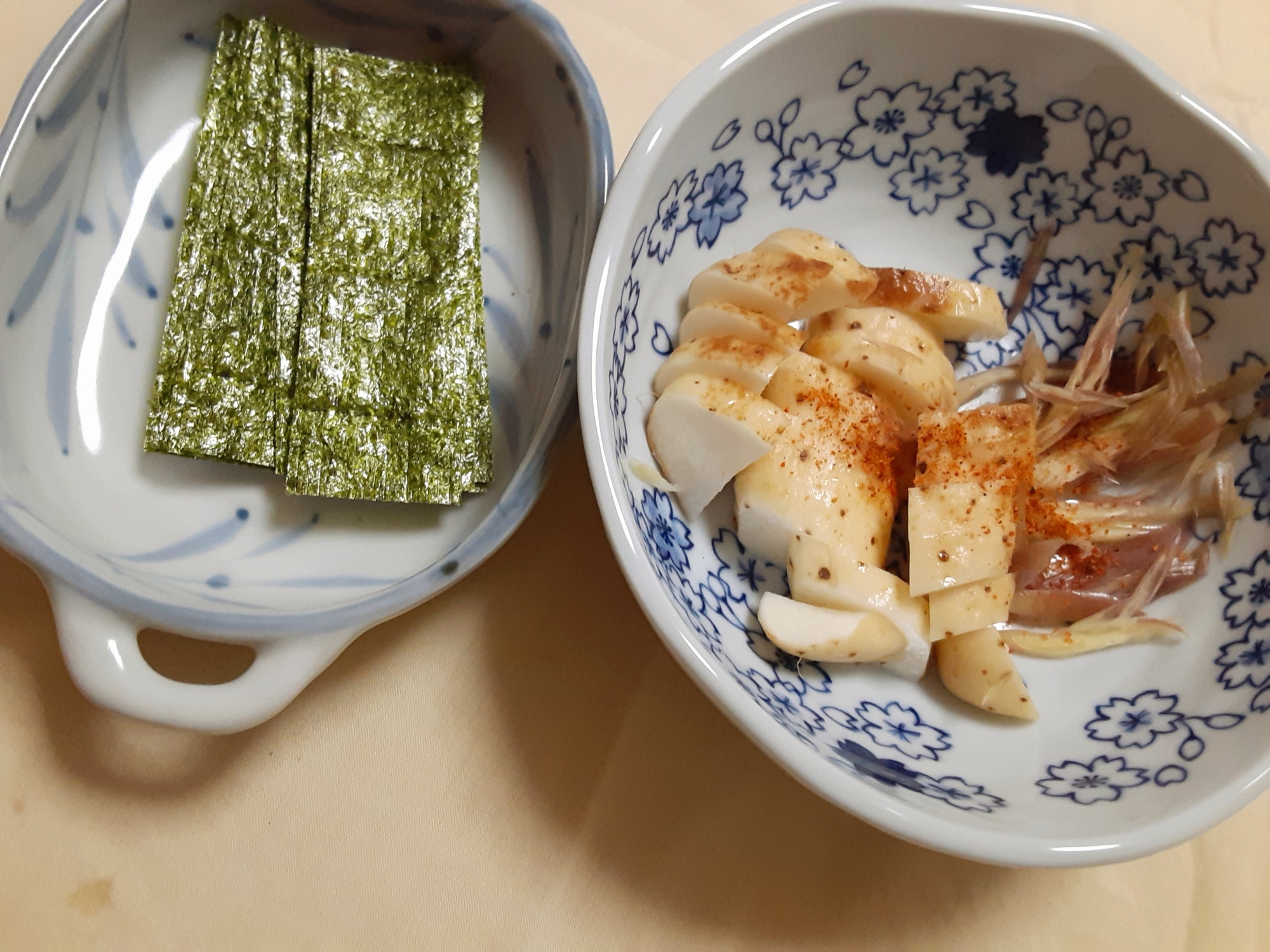 長芋とみょうがの海苔巻き■ぬか漬け■