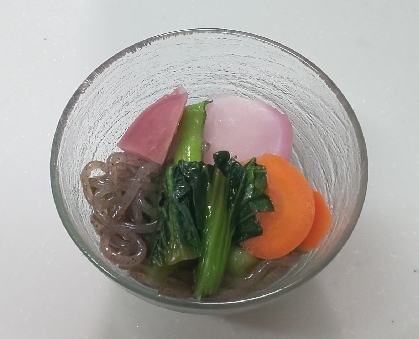 肉なし✨優しい味の小松菜と人参の煮物