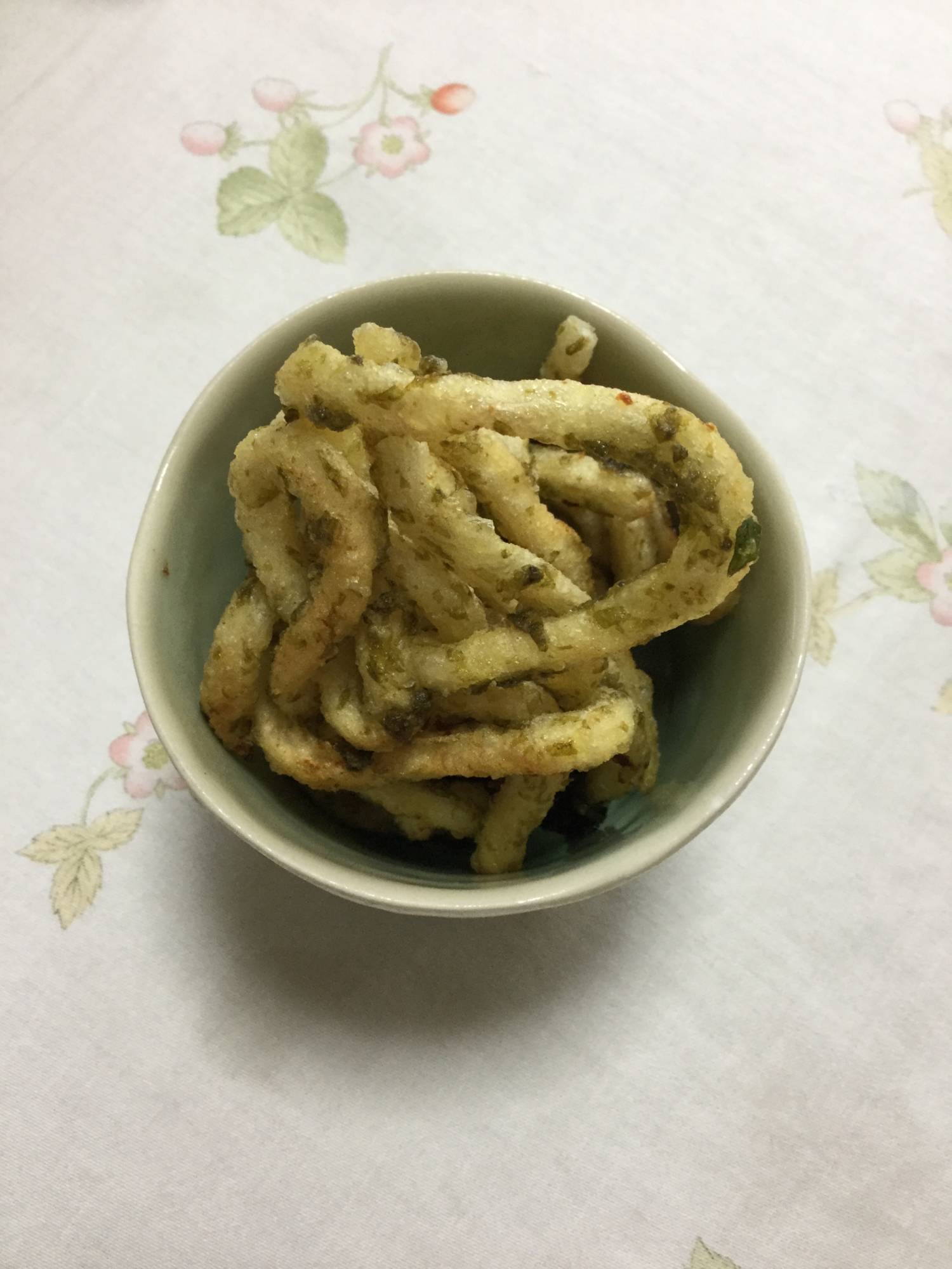 うどんと海苔で天ぷら