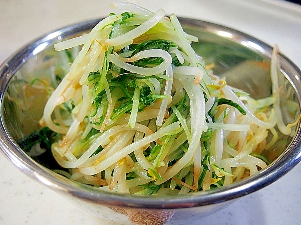 もやしと水菜の韓国ナムル