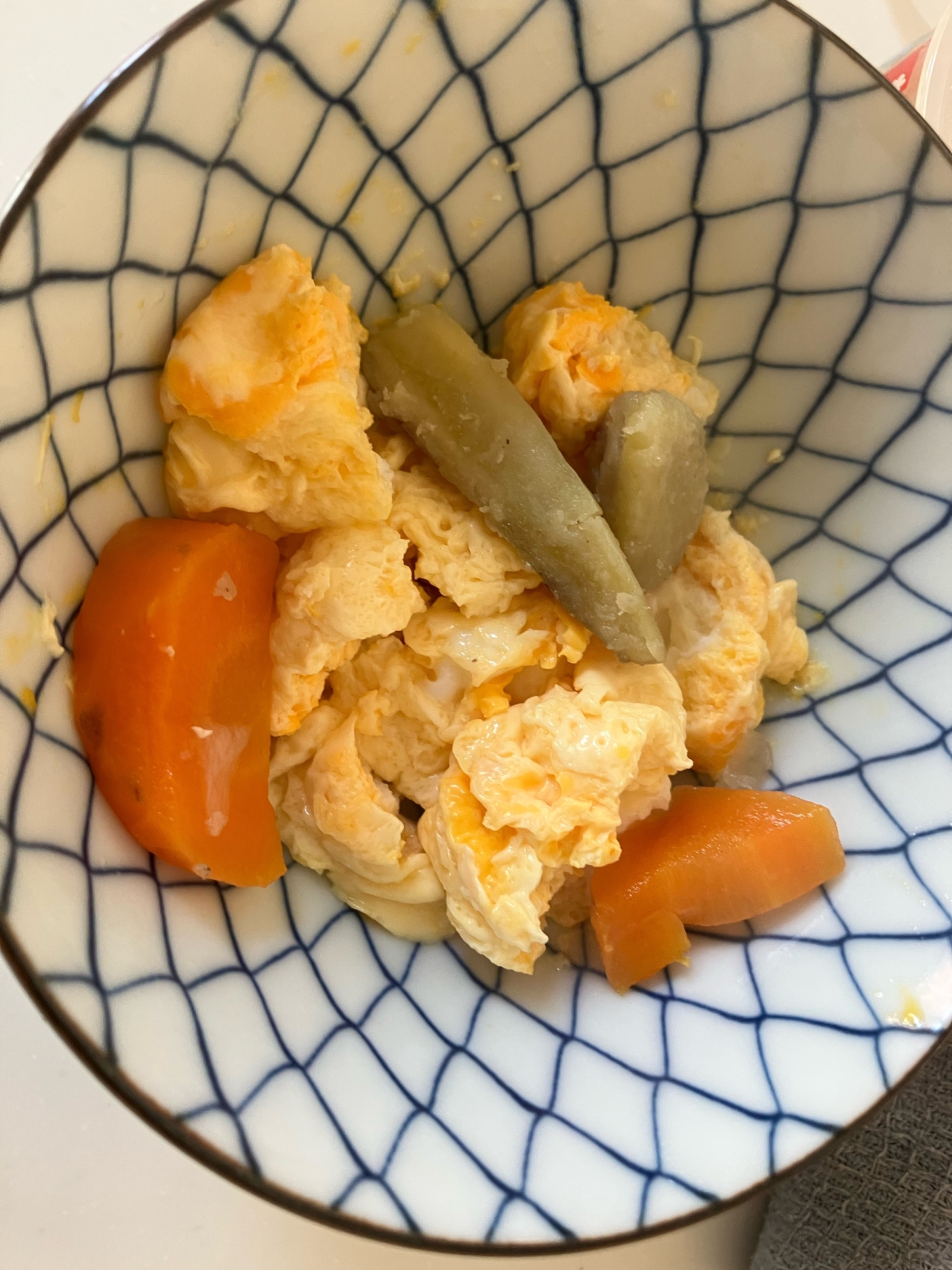 人参たさつまいもの卵炒め
