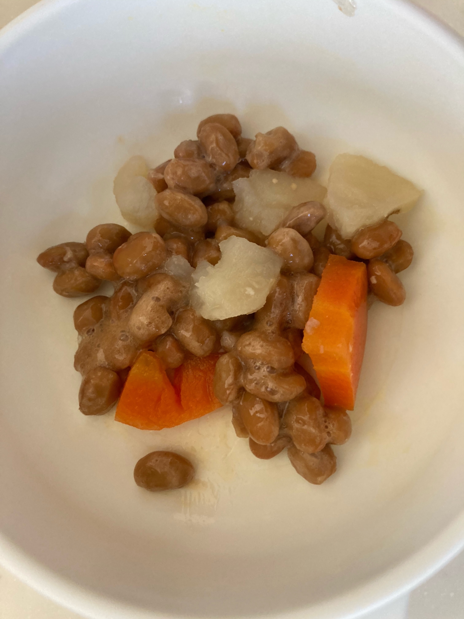 じゃがいもと人参の納豆和え⁑