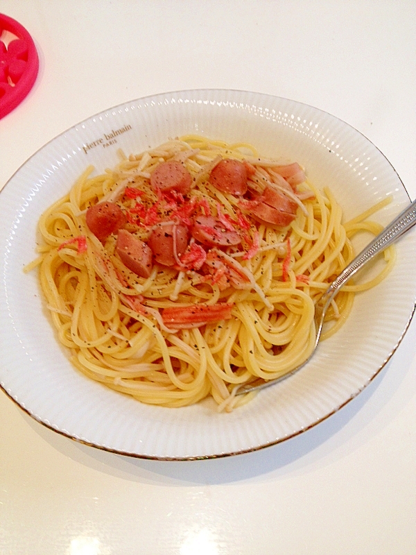 えのき茸とウィンナーのパスタ