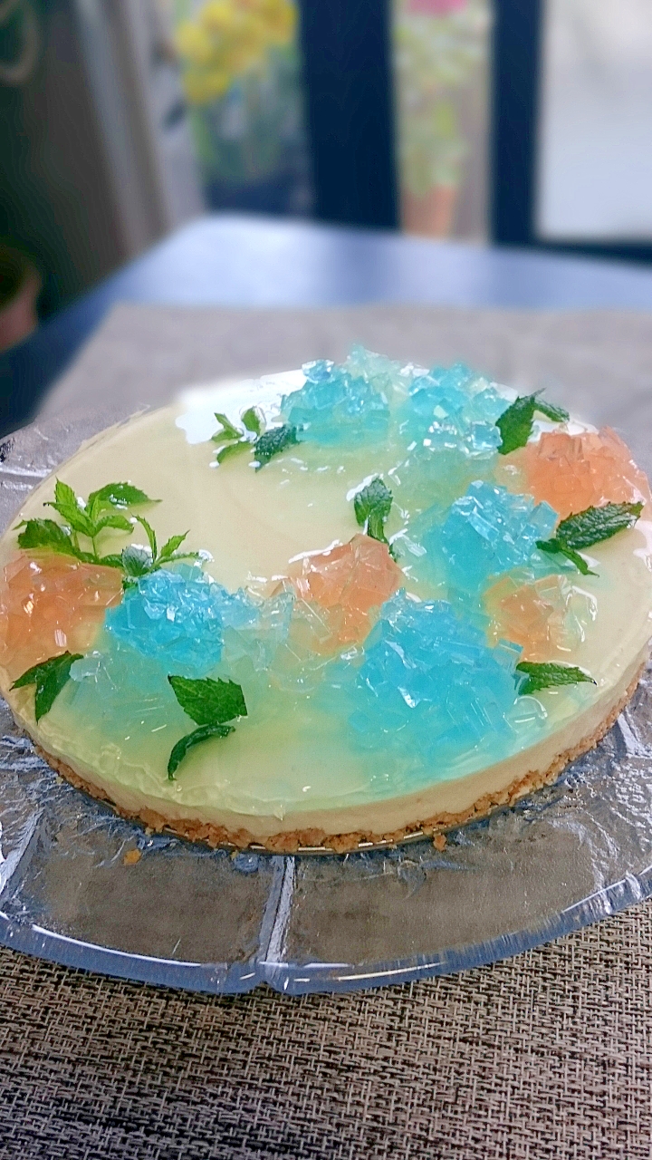 紫陽花をあしらったレアチーズケーキ レシピ 作り方 By しゅんたい丸 楽天レシピ 紫陽花をあしらったレアチーズケーキ レシピ 作り方 By しゅんたい丸 楽天レシピ