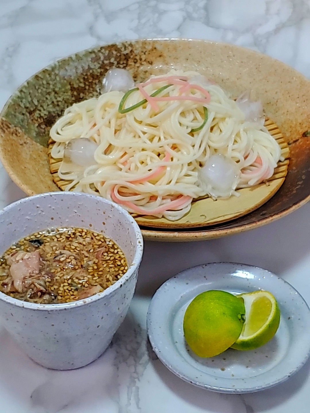 鯖缶すだち冷麦