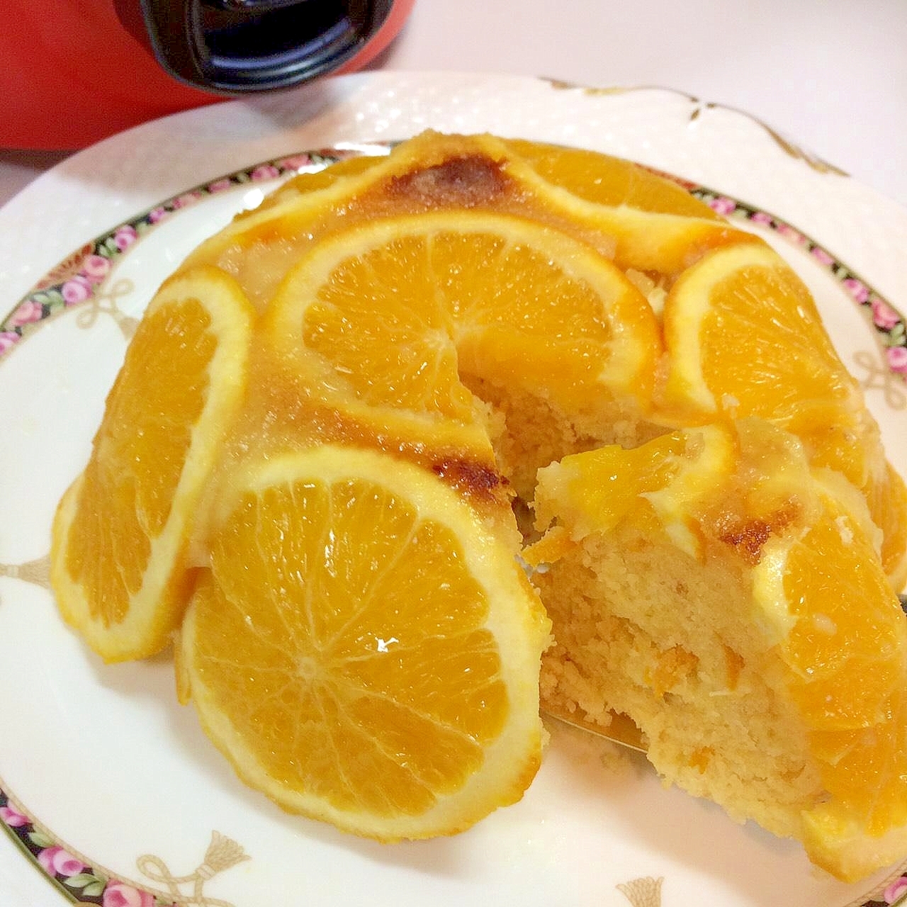 ◤電鍋レシピ◢　まるっとオレンジドームケーキ
