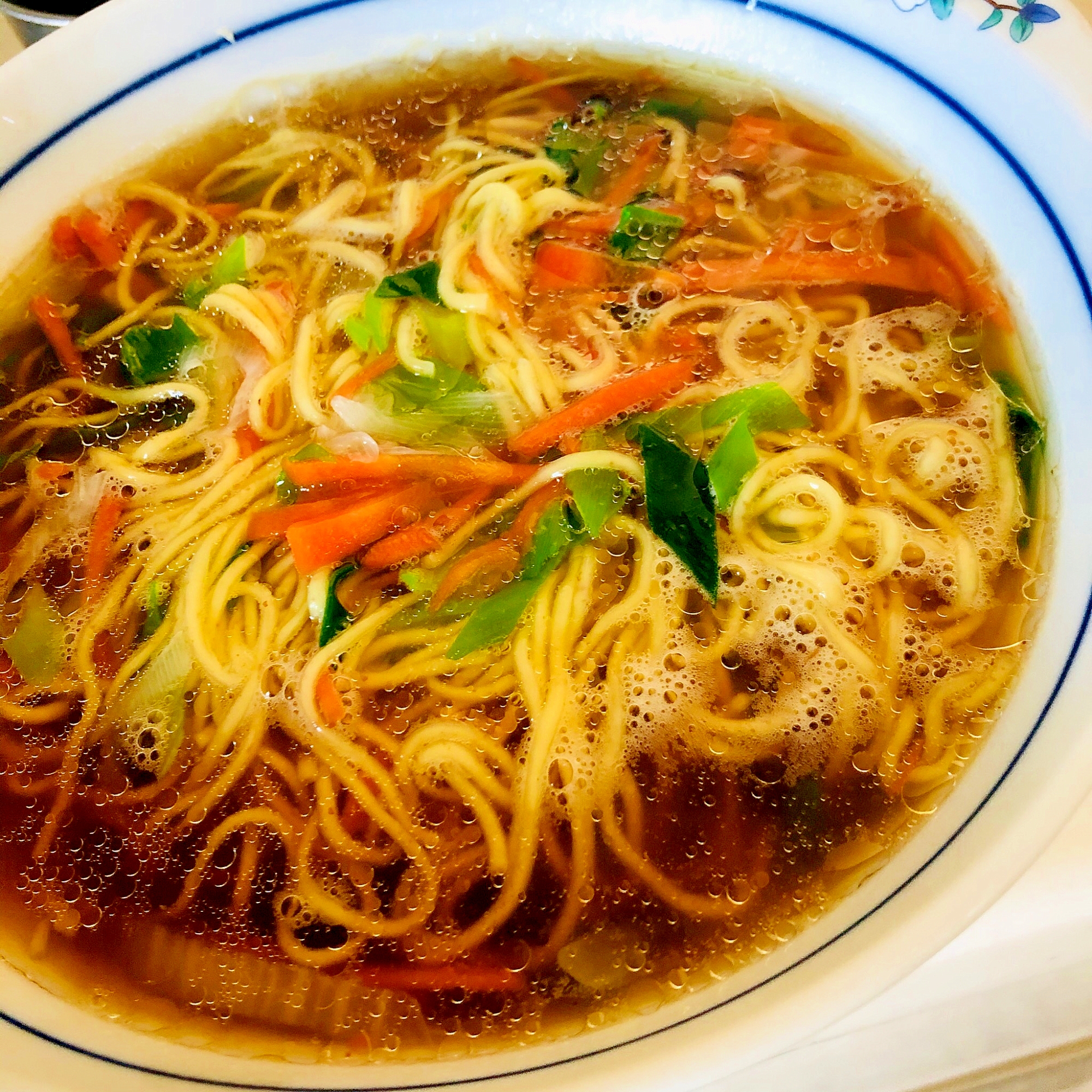 ネギと人参のラーメン