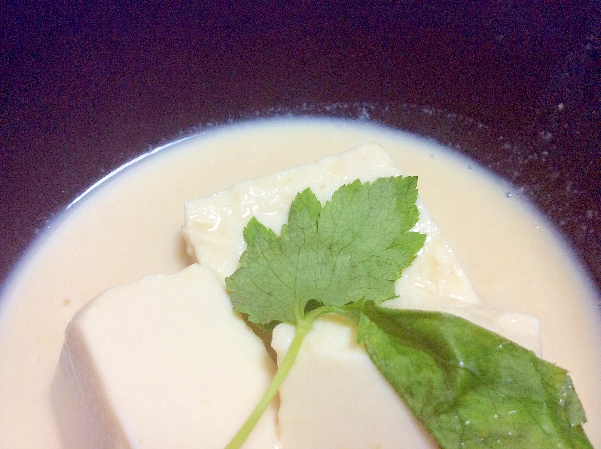 残り物で作れる♡ほっこり♡豆乳味噌の湯豆腐♡