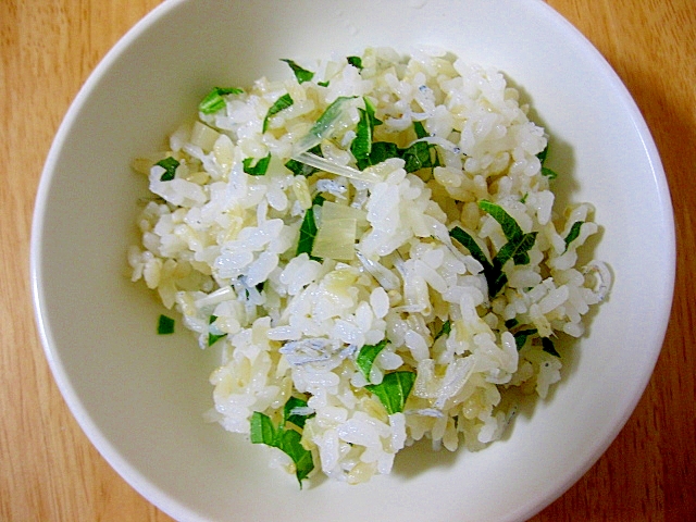 らっきょうと青じその混ぜご飯