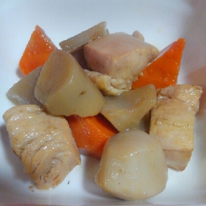 レシピを参考に鶏肉と冷凍野菜(和風)で作ってみました！簡単で美味しくできました