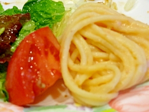 スパゲティの辛しめんたいこ和え