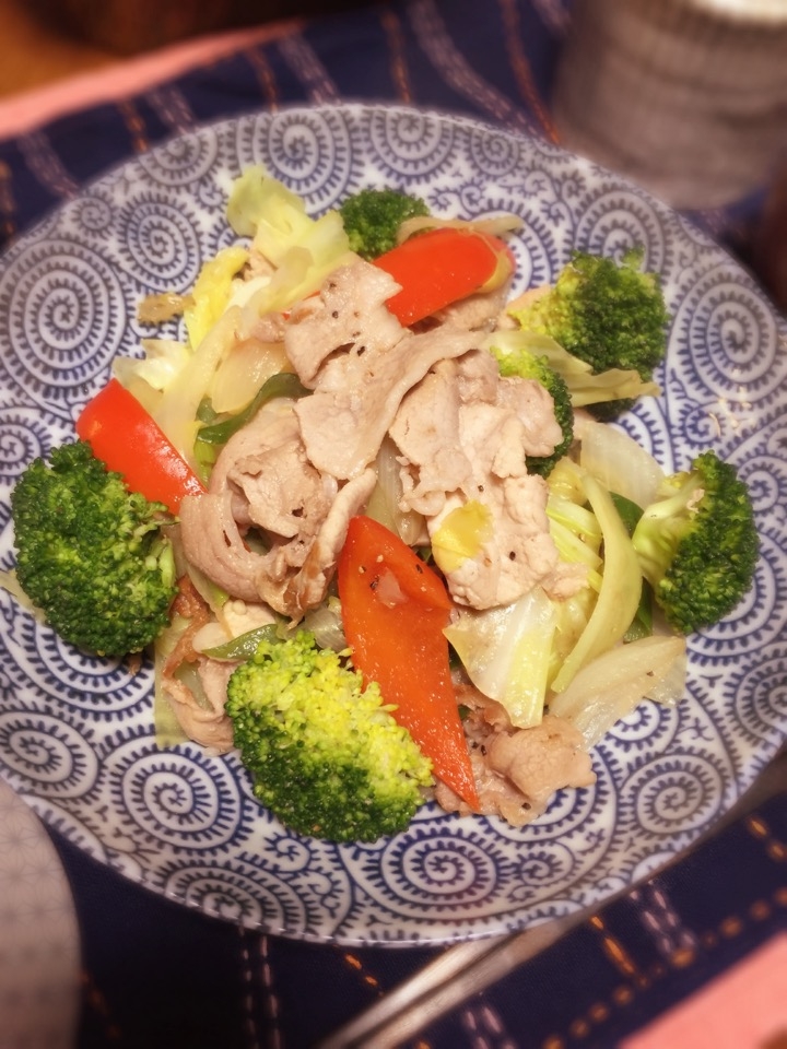 *シンプルで美味しい！彩野菜の炒め物*