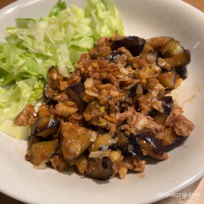 ナスと豚バラの味噌炒め