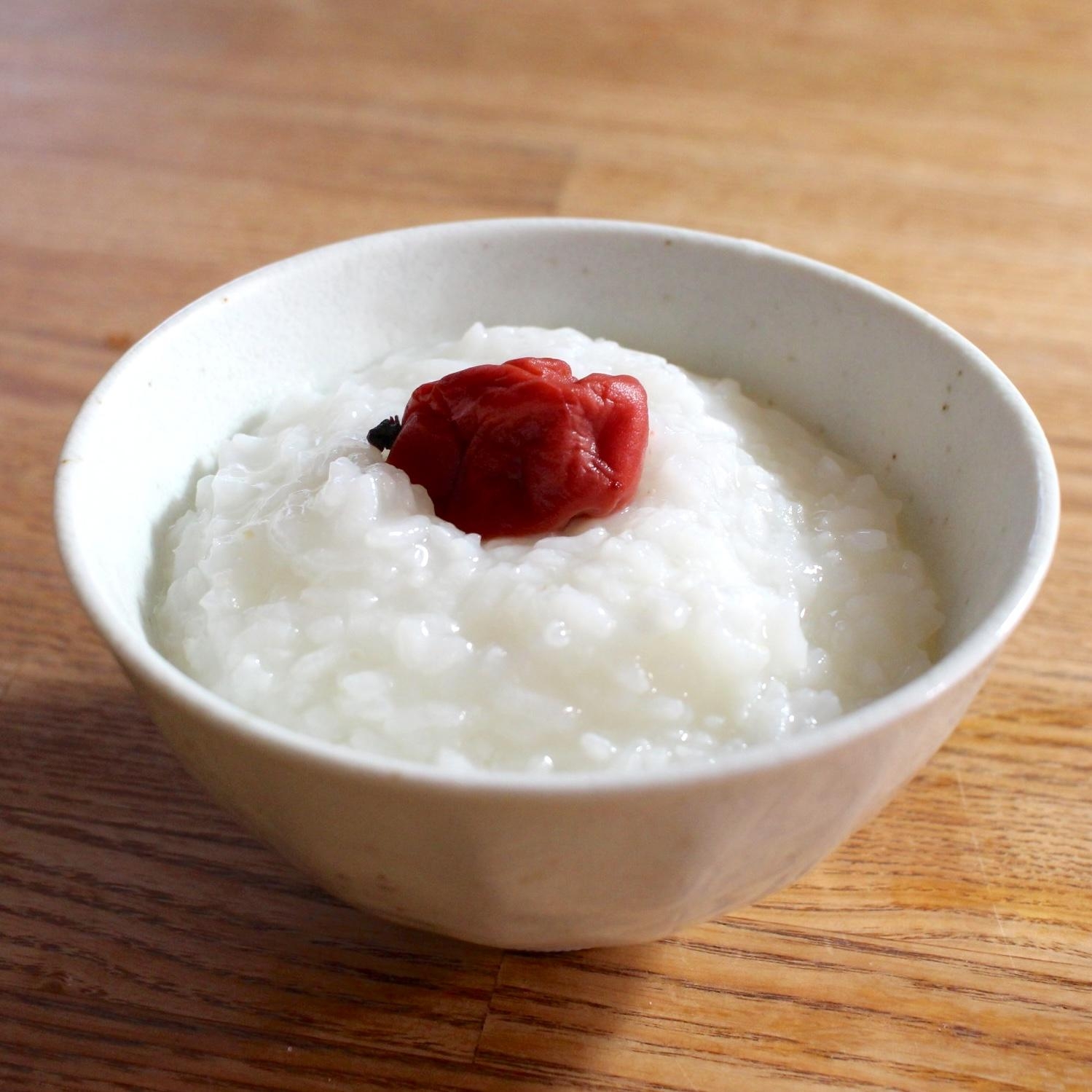 ３で覚える／風邪や二日酔いの時に！レンチン梅がゆ